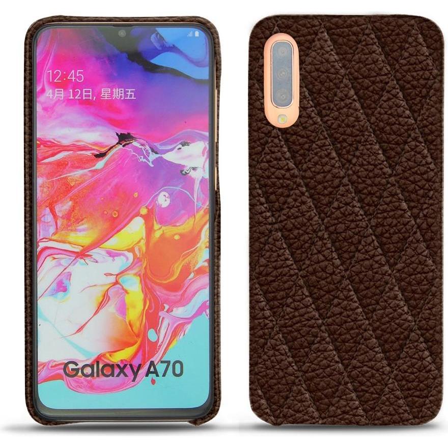 Noreve Lederschutzhülle (Samsung Galaxy A70), Smartphone Hülle, Braun