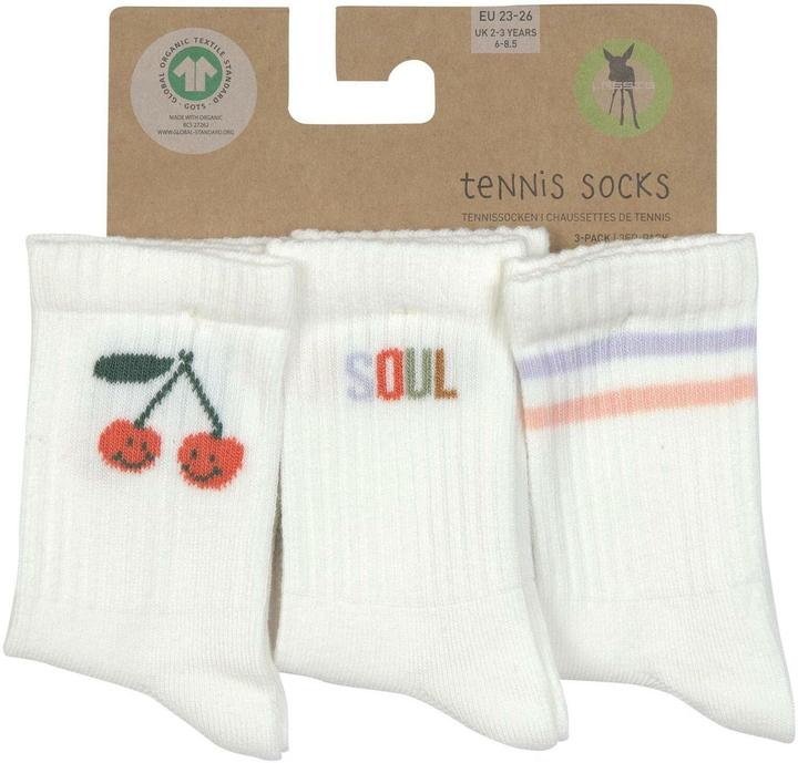 Actual product image Lässig Tennissocken 3er Set Little Gang, Kirsche Gr. 27 - 30 (pack of 3, 27 - 30)