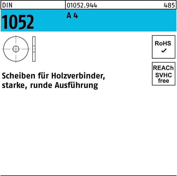 Productafbeelding Sluitring DIN 1052 rond 18 x 68 x 6 A 4