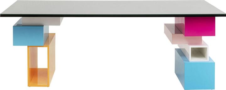 Image du produit Kare Design Schreibtisch Pixel mit Glasplatte 200x90cm