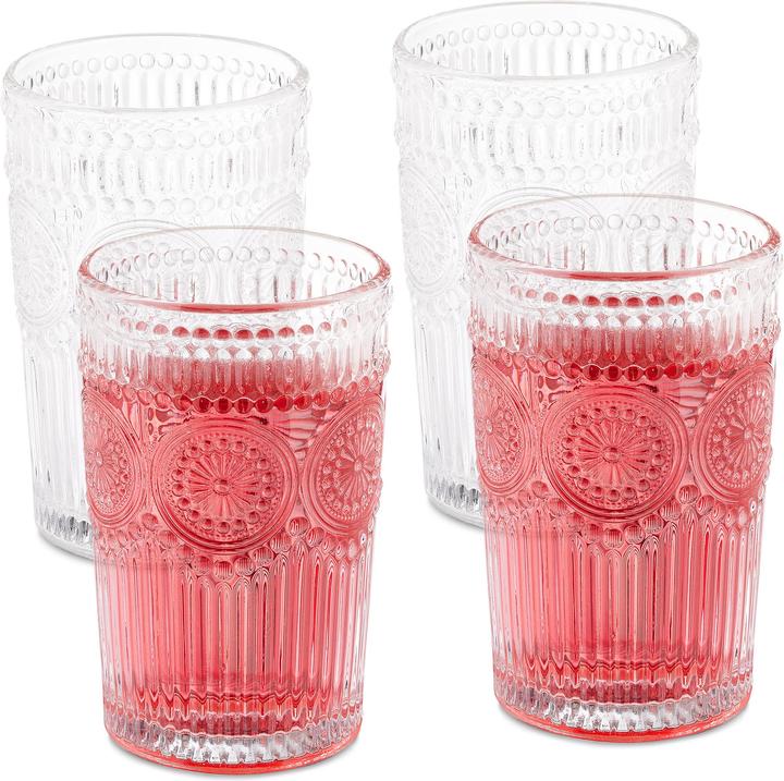 Relaxdays 4x drinkglas (0.40 l, 1 x)