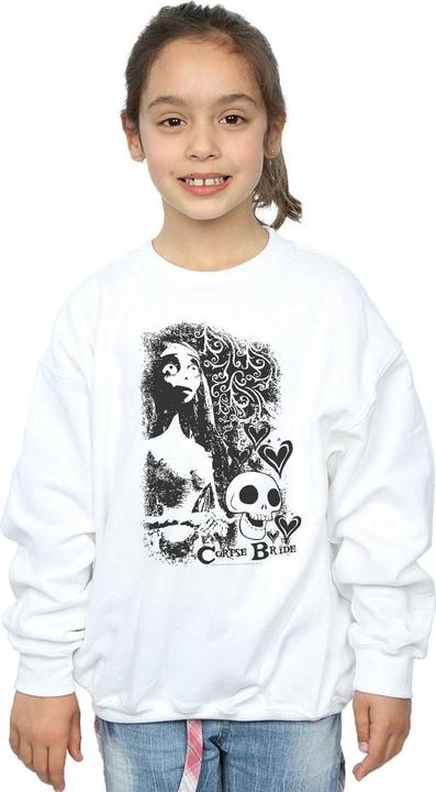 Actual product image Corpse Bride Girls Skull Logo Sweatshirt (116)