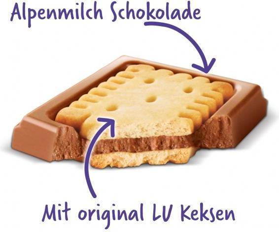 Actual product image Milka Bar chocolate with crispy LU cookies (87 g)