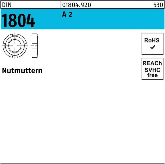Produktbild Nutmutter DIN 1804 M 18 x 1,5 A 2