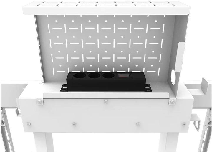 Immagine prodotto Neomounts Supporto da parete motorizzato con scatola di immagazzinaggio da 10 cm Ruote VESA 100x100 fino a (110 kg, 55" - 100")