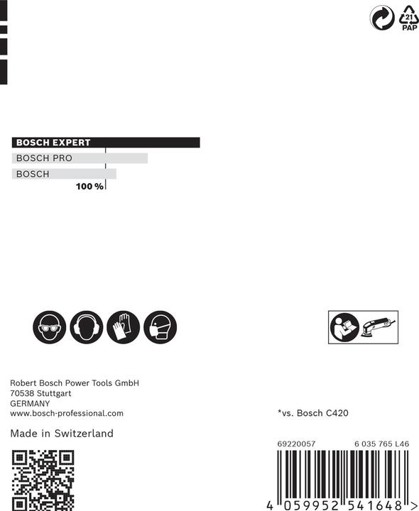 Image du produit Bosch Professional Zubehör EXPERT C470 Papier abrasif pour ponceuses Delta, 93 mm, G 100, 5 pièces (100)