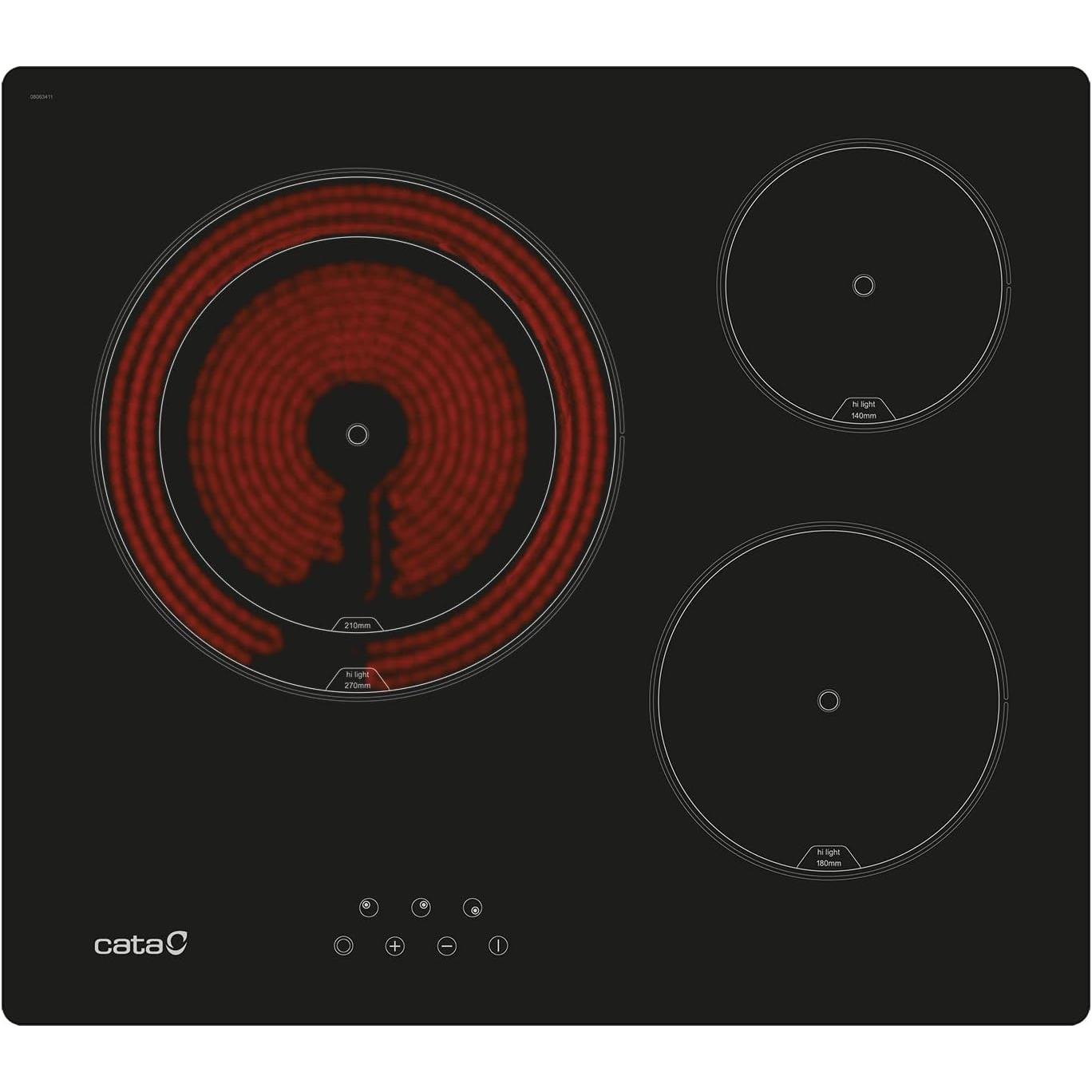 Cata TD 6003 BK, Kookplaat, Zwart