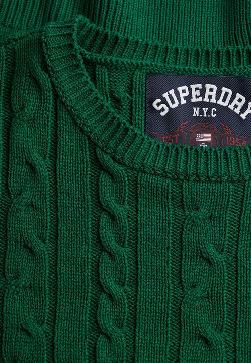Produktbild Superdry Feinstrickpullover mit Zopfdesign, Rundhalsausschnitt, Damen (M)