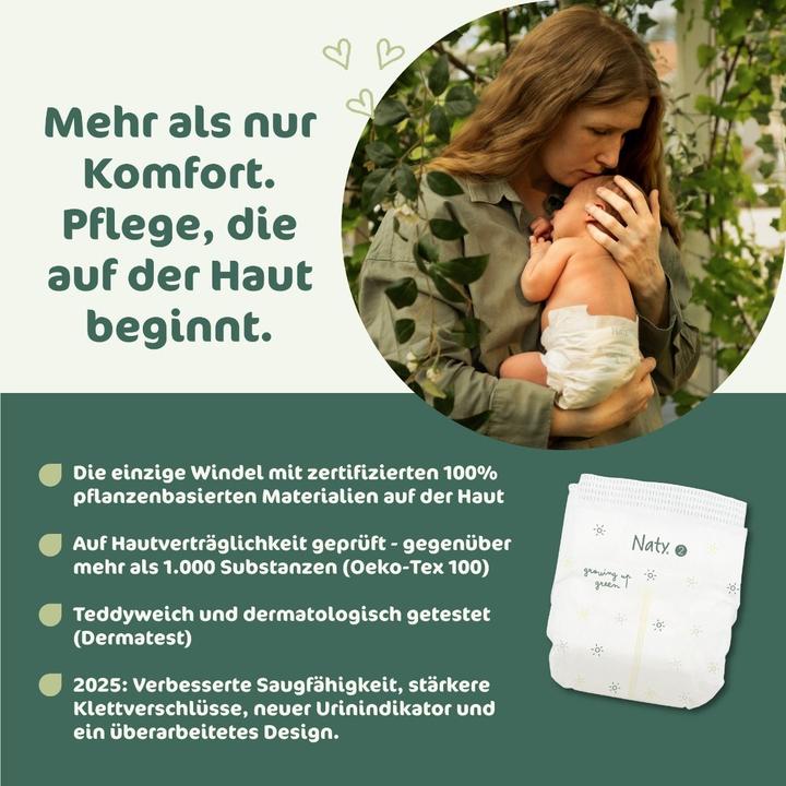 Actual product image Naty Organic diaper (Size 4, Monthly box, 156 Piece)