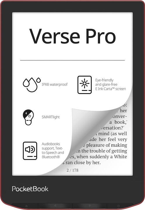 Actual product image PocketBook Verse Pro (6", 16 GB, Black, Red)