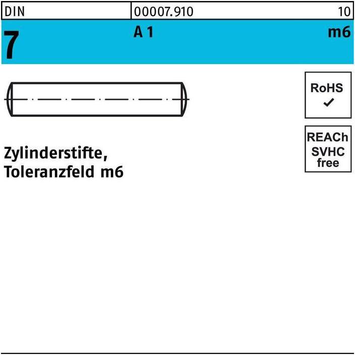 Thumbnail - Zubehör Befestigungstechnik, Zylinderstift DIN 7 0,8 m6 x 8 A 1 DIN 7