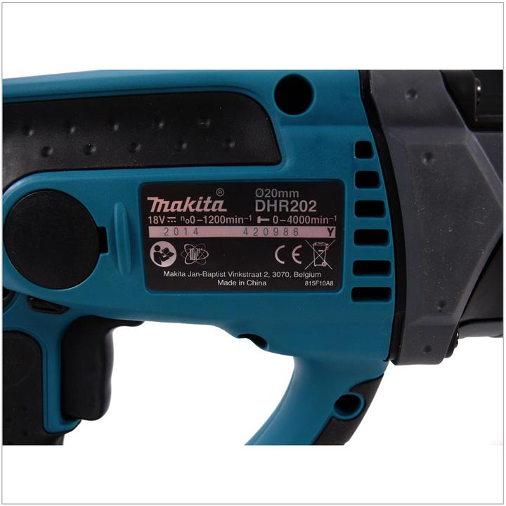 Actual product image Makita DHR 202 ZE Battery combi hammer 18V 2,0J SDS Plus Solo in Makpac - without battery, without charger