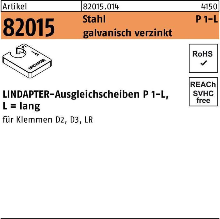 Actual product image Lindapter Shim R 82015 GTW 40 P1 M 16 / 8.0 Galvanised steel