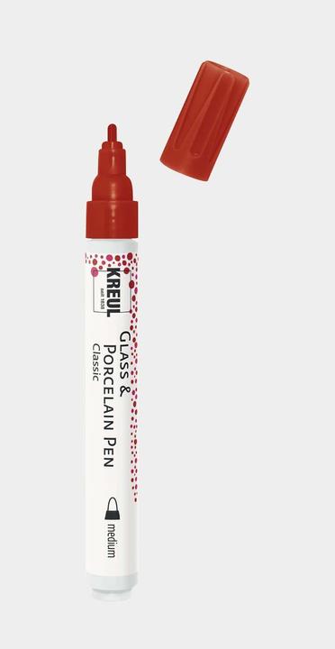 Kreul Glas & Porselein Pen Klassiek medium (Donkerrood)