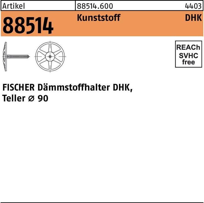 Image du produit Fischer Support isolant R 88514 DHK 100 Plastique (250 pcs)