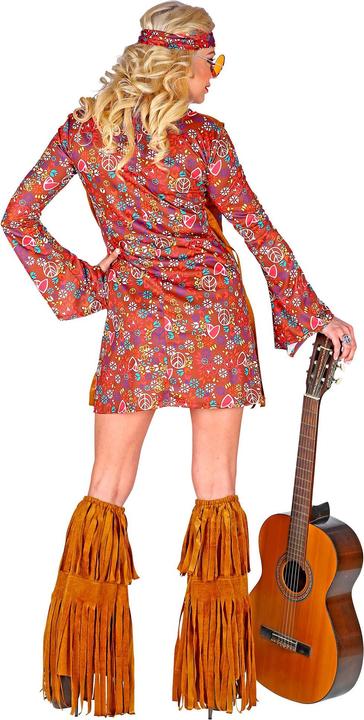 Produktbild Widmann HIPPIE (Kleid, Weste, Stirnband, Stiefelüberzieher mit Fransen), XL (XL)