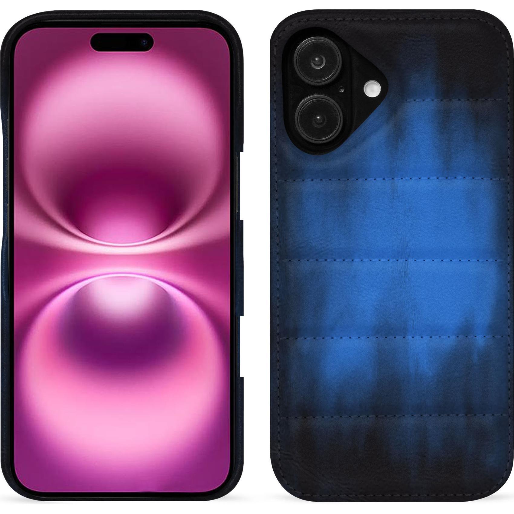 Noreve Lederschutzhülle (Apple iPhone 16 Plus), Smartphone Hülle, Blau