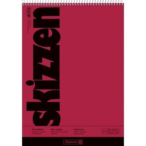 Brunnen, Heft + Block, Skizzenblock 24,0 x 34,0 cm (240 x 340 mm, Harter Einband)