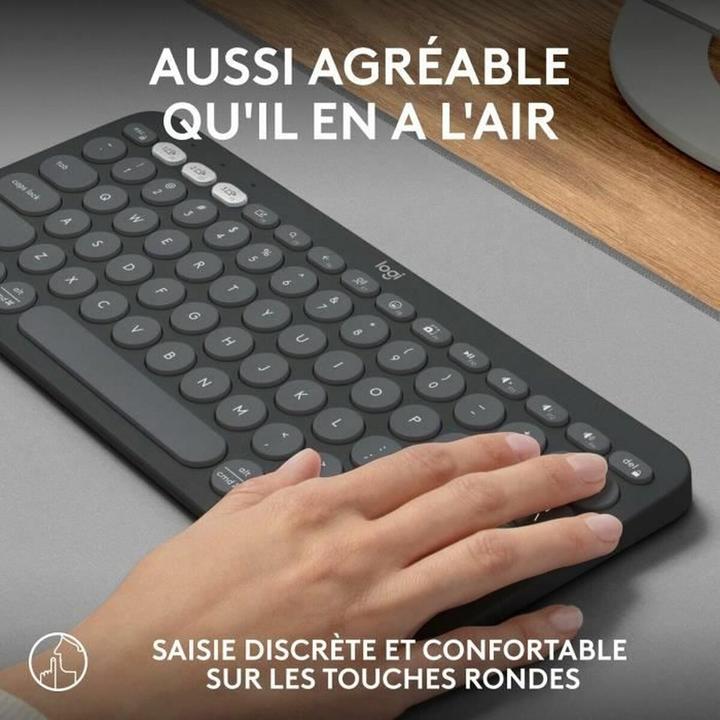 Produktbild Logitech PEBBLE KEYS 2 K380S TONAL (FR, Kabellos)