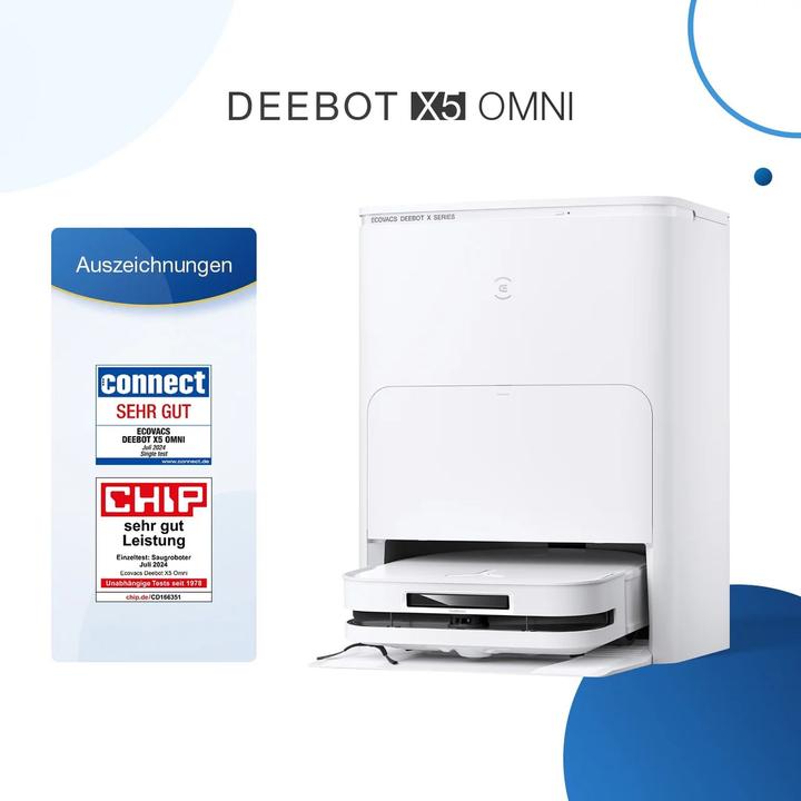 Image du produit Ecovacs T50 Max Pro Omni (18500 Pa, Tampons d'essuyage (rotatifs))