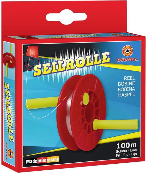 Produktbild Günther Flugspiele Paul Günther 1252 - Umlenkrolle für Drachen mit ca. 100 m Drachenschnur, Bruchfestigkeit 6 kg, als I