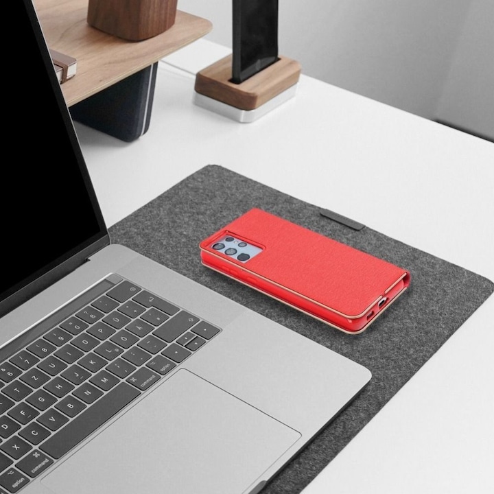 Produktbild Forcell Book case OEM LUNA Book Gold for SAMSUNG A13 5G / A04S red (Samsung Galaxy A13 5G, Samsung Galaxy A04S)