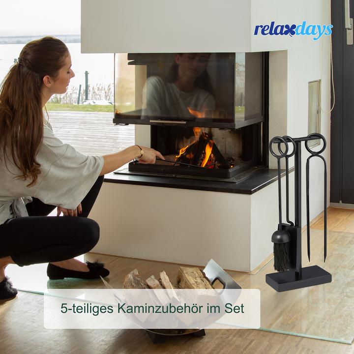 Produktbild Relaxdays 5-tlg. Kaminbesteck-Set