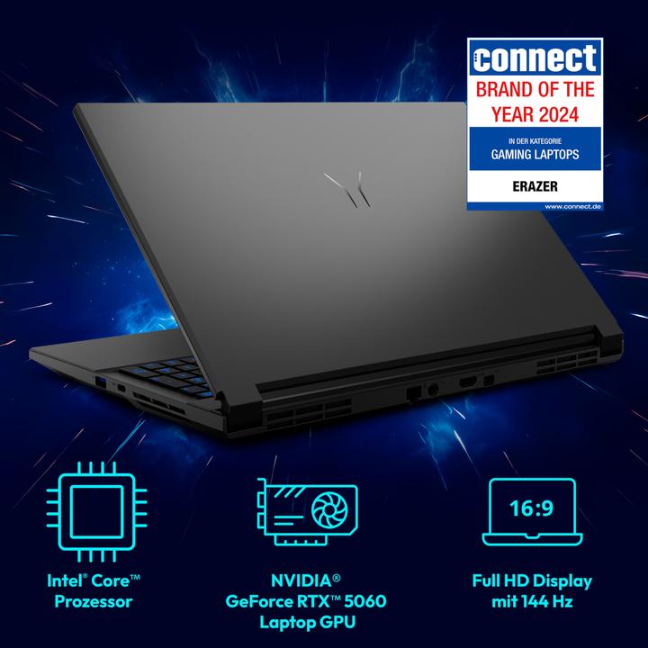 Immagine prodotto Erazer Deputy 15 P1 Core Gaming Laptop (15.60", 1000 GB, 16 GB, DE, Intel Core 7 250H)