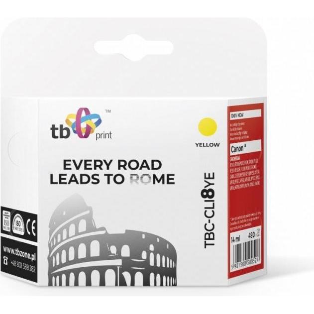 Print, Cartucce, Tusz do Canon CLI8YE TBC-CLI8YE YE 100% nowy