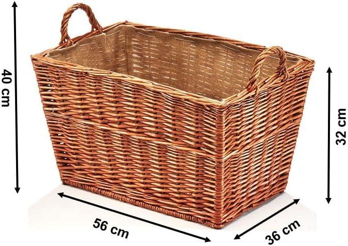 Image du produit Kobolo Holzkorb für Kaminholz mit Jutefutter und Henkel