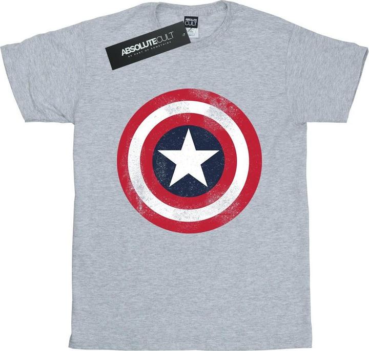 Produktbild Captain America Distressed Schild Baumwolle Boyfriend TShirt (S)