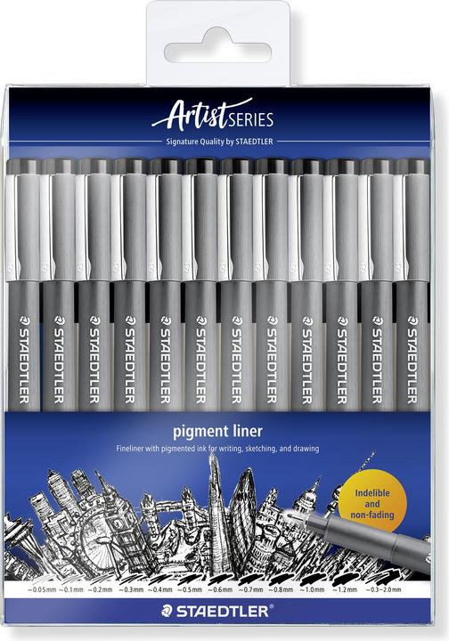 Image du produit Staedtler Stylo feutre fin (Noir, 12x)