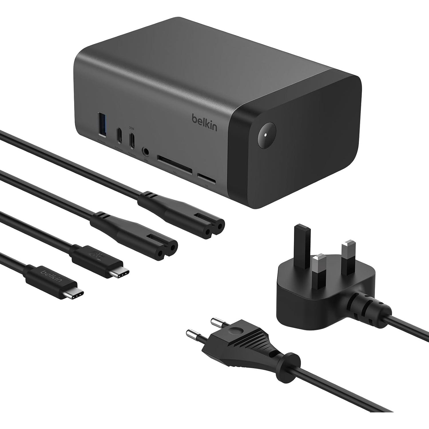 Belkin CONNECT USB-C 11-in-1 Pro GaN Dock 150W 2xHDMI INC020kqSY (USB-C, 11 porte), Docking station + Hub USB, Grigio