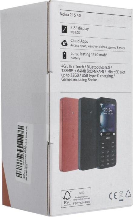 Actual product image Nokia Smartphone Mobile phone 215 Dual Sim 4G blue (2.40")