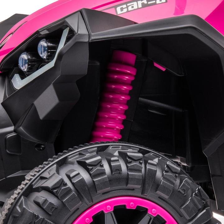 Image du produit Homcom Elektro-Quad Kunststoff, Metall Schwarz+Rosa (12 V)