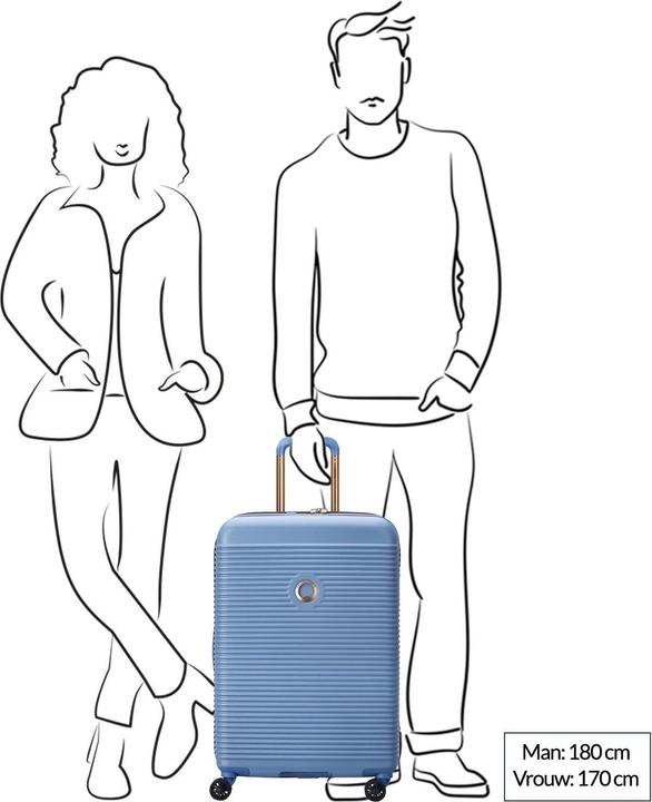 Actual product image Delsey Freestyle travel suitcase 67 cm - Blue (70 l)