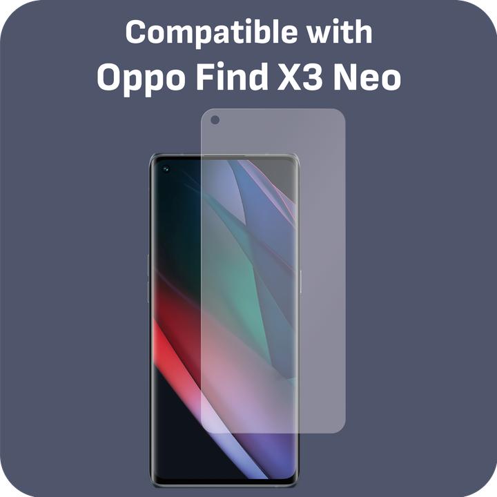 Cazy Protective Glass Compatible with Oppo Find X3 Neo Tempered Glass Case Compatible - 1 piece (1 pcs., Oppo Find X3 Neo)