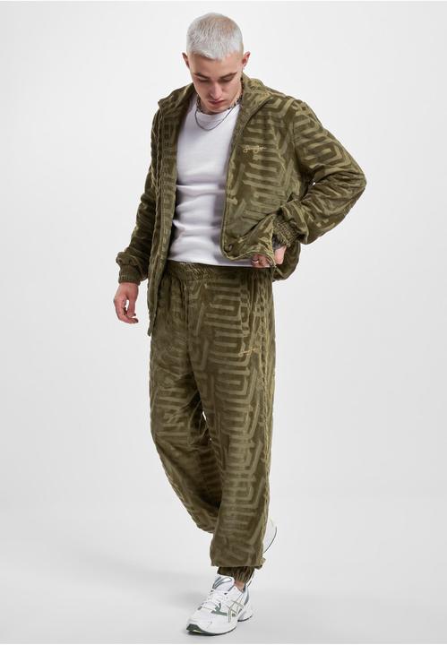 Produktbild Sean John JM233-009-2 SJ Script Logo Geometric Devorèe Velours Trackpants - 119203