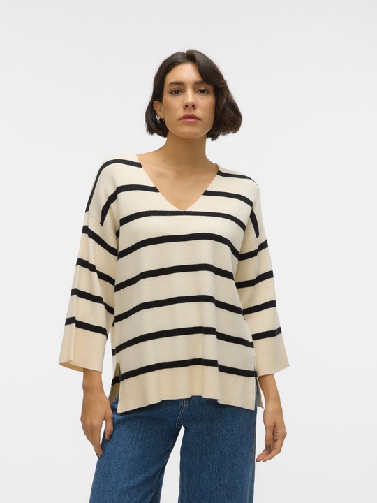 Produktbild Vero Moda V-Ausschnitt Tief angesetzte Schulter Pullover Strickpullover (XS)