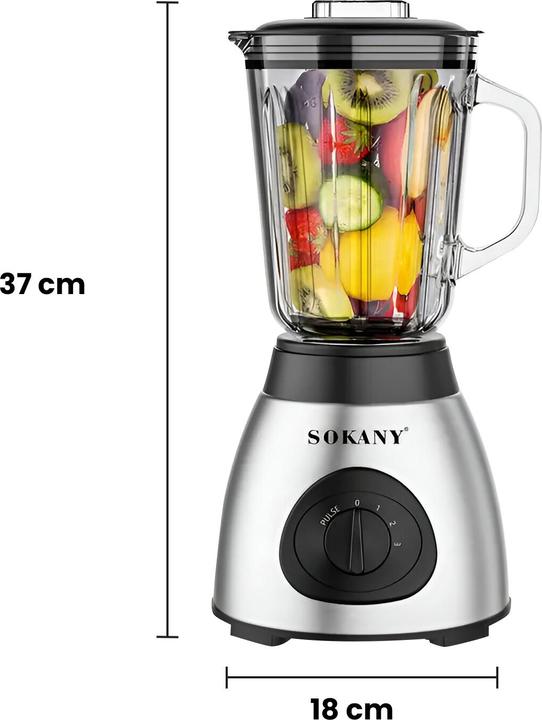 Image du produit Sokany Mixer 400W 1.5L 2in1 mit Kaffeemühle