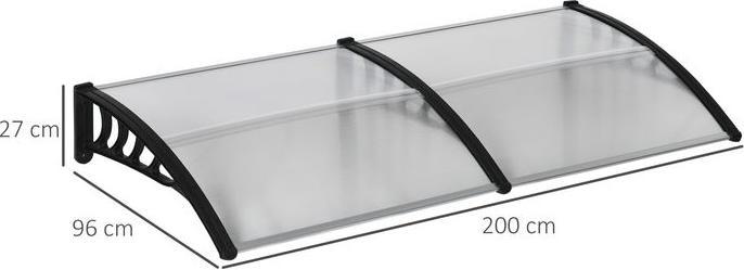 Actual product image Swisshandel24 Pultvordach Vordach ideal für Haustür 200x96x27 cm Überdachung