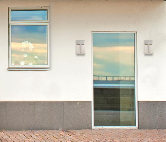 Actual product image Westinghouse Dimmable LED Outdoor Wall Light Cava II Nickel (720 lm, IP44)