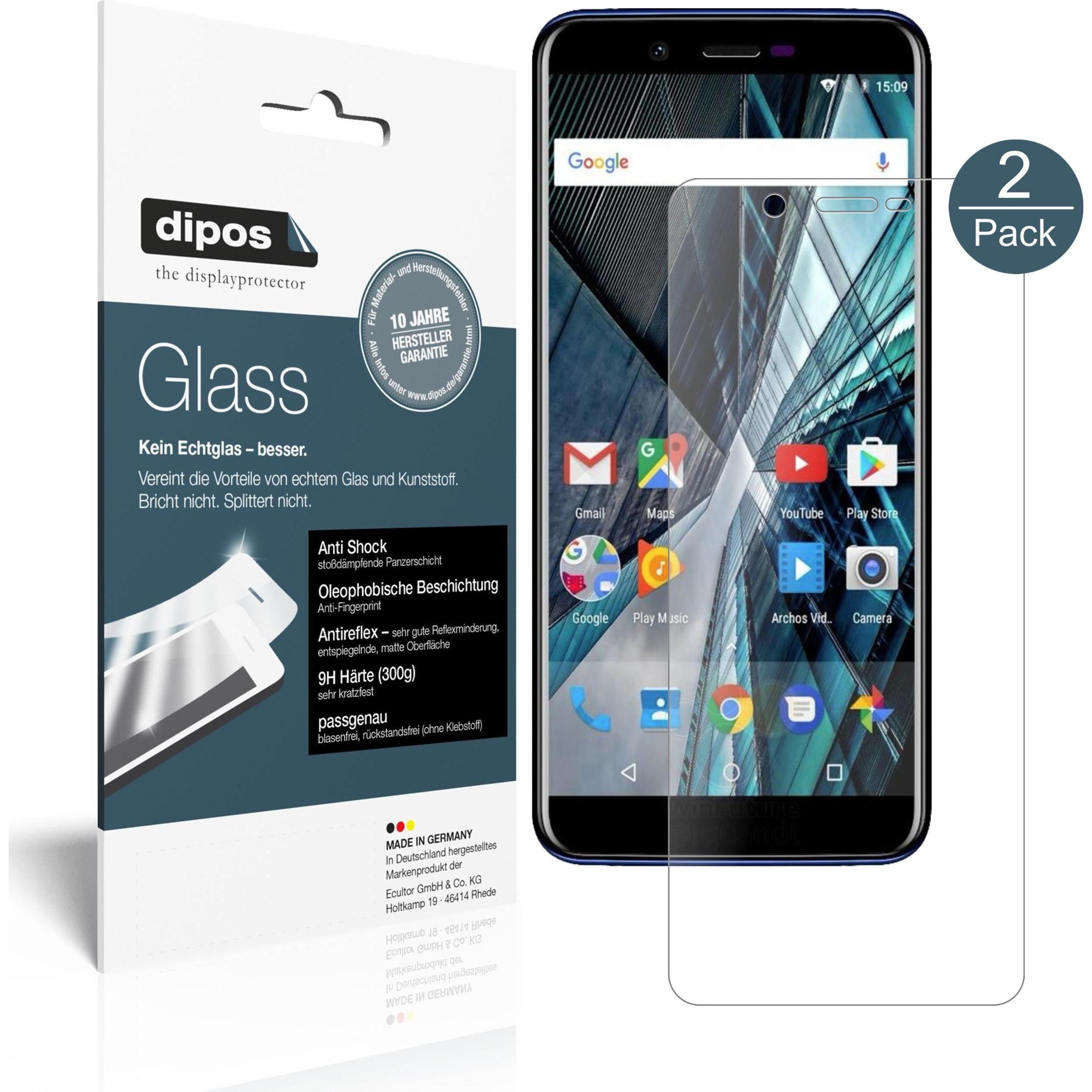 Dipos Displayschutz Anti-Shock (2 Stück, Archos Core 57S), Smartphone Schutzfolie, Transparent