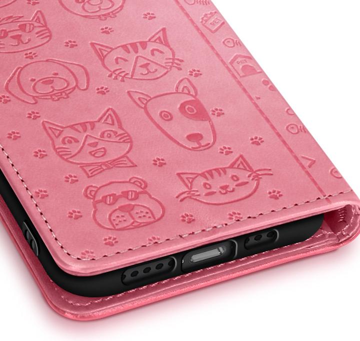 Image du produit Avizar Klapphülle für iPhone 16e Design Katze und Hund Portemonnaie (Apple iPhone 16e)