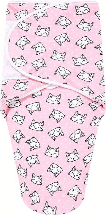 Image du produit PhoneLook Couverture d'emmaillotage enveloppante sommeil pour bébé (0-3 mois) avec scratch velcro en coton dou (70 cm)