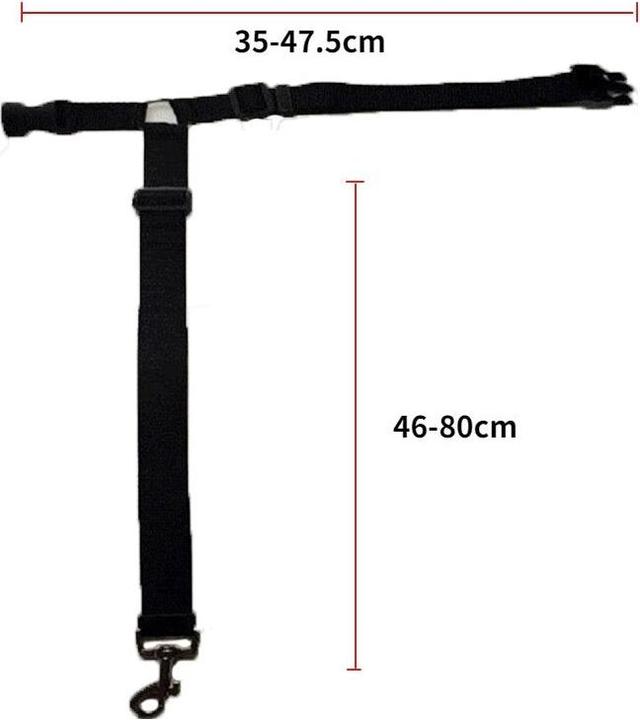 Actual product image Hermex Safety Leash Seat Belt Car Back Seat Dog Leash Black (Dog, Safety closure)