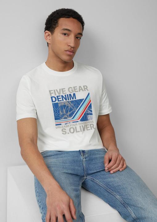 Actual product image S.Oliver T-Shirt Baumwoll-T-Shirt mit Frontprint (M)