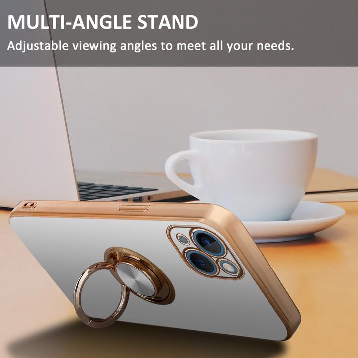 Actual product image Cadorabo Case for Apple iPhone 13 MINI in TPU with camera protection and ring LM089 Style (Apple iPhone 13 mini)