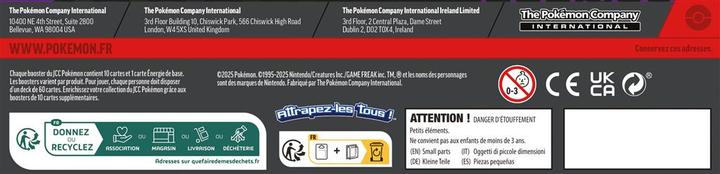 Actual product image Asmodée Pokémon : pack 2 boosters Q4 25 (Blister) 3 c.p. (French, Booster Pack)