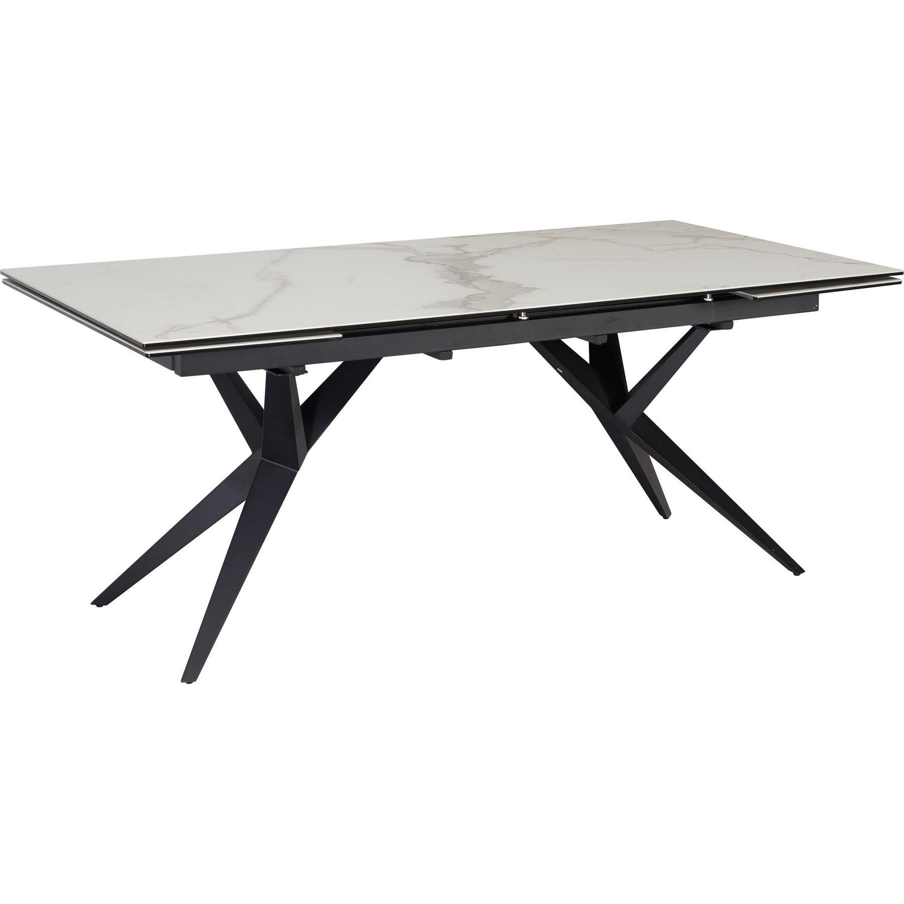 FineBuy, Esstisch, Esstisch Esszimmertisch 180 - 260 cm Keramiktisch Ausziehbar Keramik